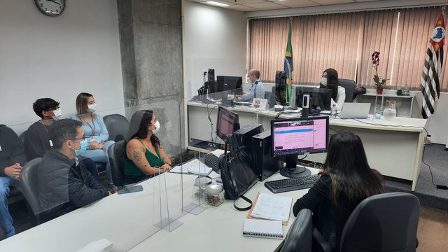 ALUNOS DA EMEF SANDRO LUIZ BRAGA VISITAM O FÓRUM RUY BARBOSA EM AÇÃO DO PROGRAMA TJC