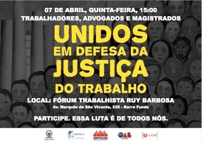 07/04  - ATO NO FÓRUM RUY BARBOSA CONTRA CORTES NO ORÇAMENTO DO JUDICIÁRIO