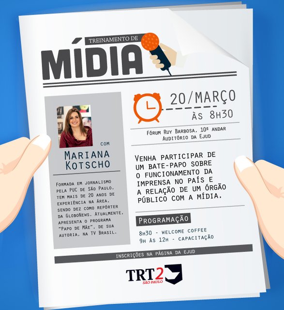 TREINAMENTO DE MÍDIA TEM INSCRIÇÕES ABERTAS E VAGAS LIMITADAS