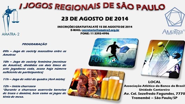I - JOGOS REGIONAIS DE SÃO PAULO