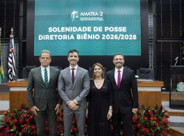 NOVA DIRETORIA DA AMATRA-2 TOMA POSSE PARA O BIÊNIO 2026-2028, E PRESIDENTE REELEITO CONCLAMA UNIÃO EM DEFESA DA MAGISTRATURA E JUSTIÇA DO TRABALHO