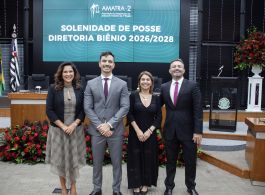 NOVA DIRETORIA DA AMATRA-2 TOMA POSSE PARA O BIÊNIO 2026-2028, E PRESIDENTE REELEITO CONCLAMA UNIÃO EM DEFESA DA MAGISTRATURA E JUSTIÇA DO TRABALHO