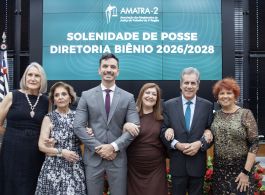 NOVA DIRETORIA DA AMATRA-2 TOMA POSSE PARA O BIÊNIO 2026-2028, E PRESIDENTE REELEITO CONCLAMA UNIÃO EM DEFESA DA MAGISTRATURA E JUSTIÇA DO TRABALHO